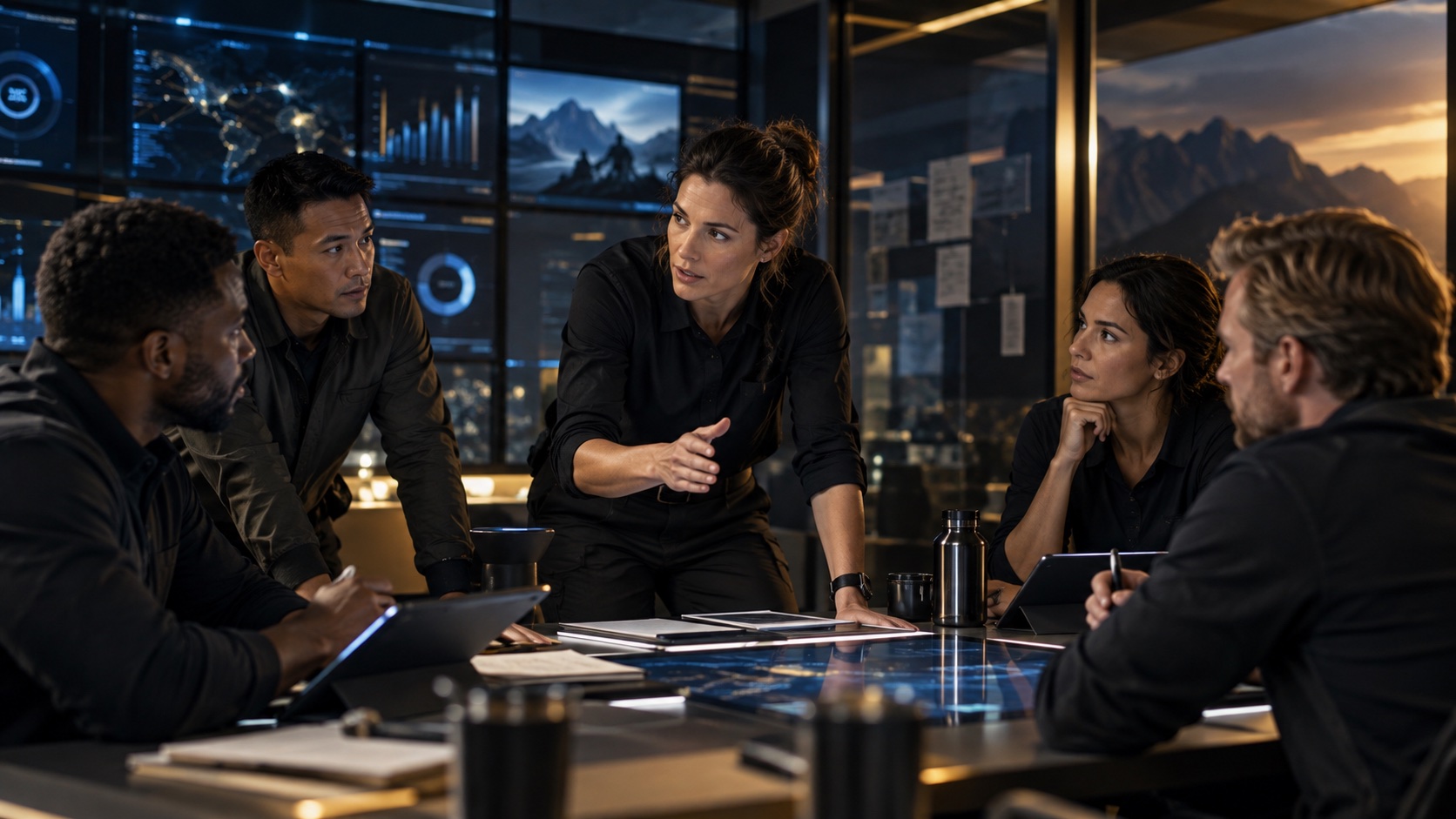 Representative team coordinating follow-through around an operating plan